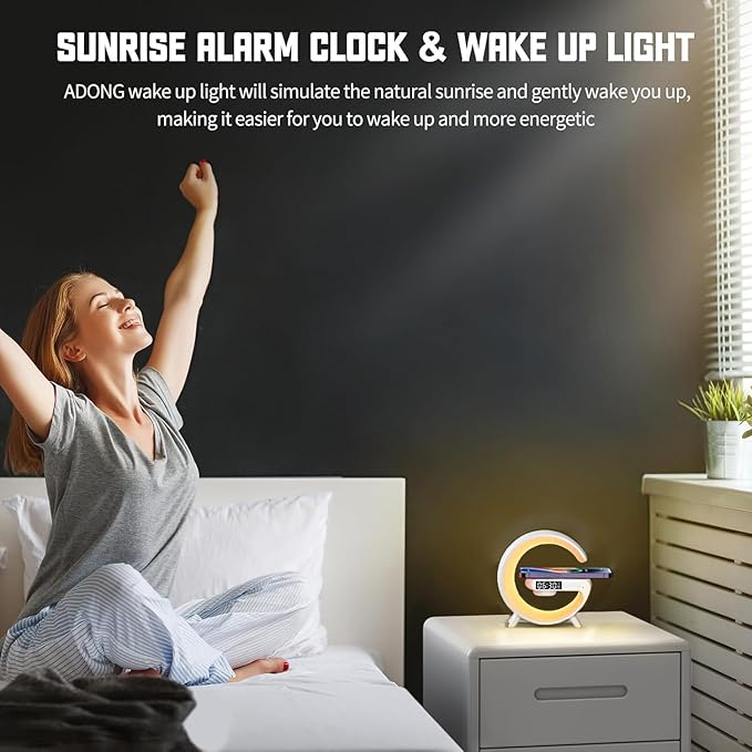 RGB Lamp with Speaker, Charger & Clock