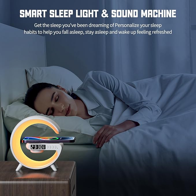 RGB Lamp with Speaker, Charger & Clock
