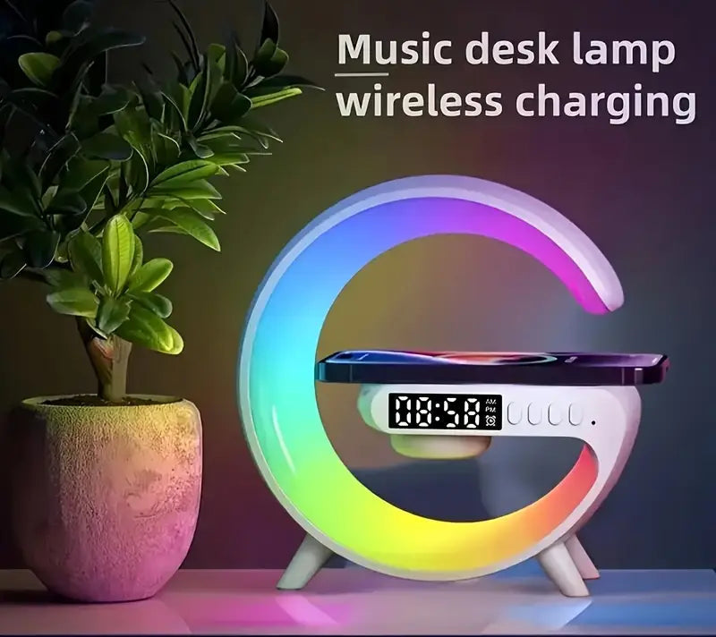 RGB Lamp with Speaker, Charger & Clock