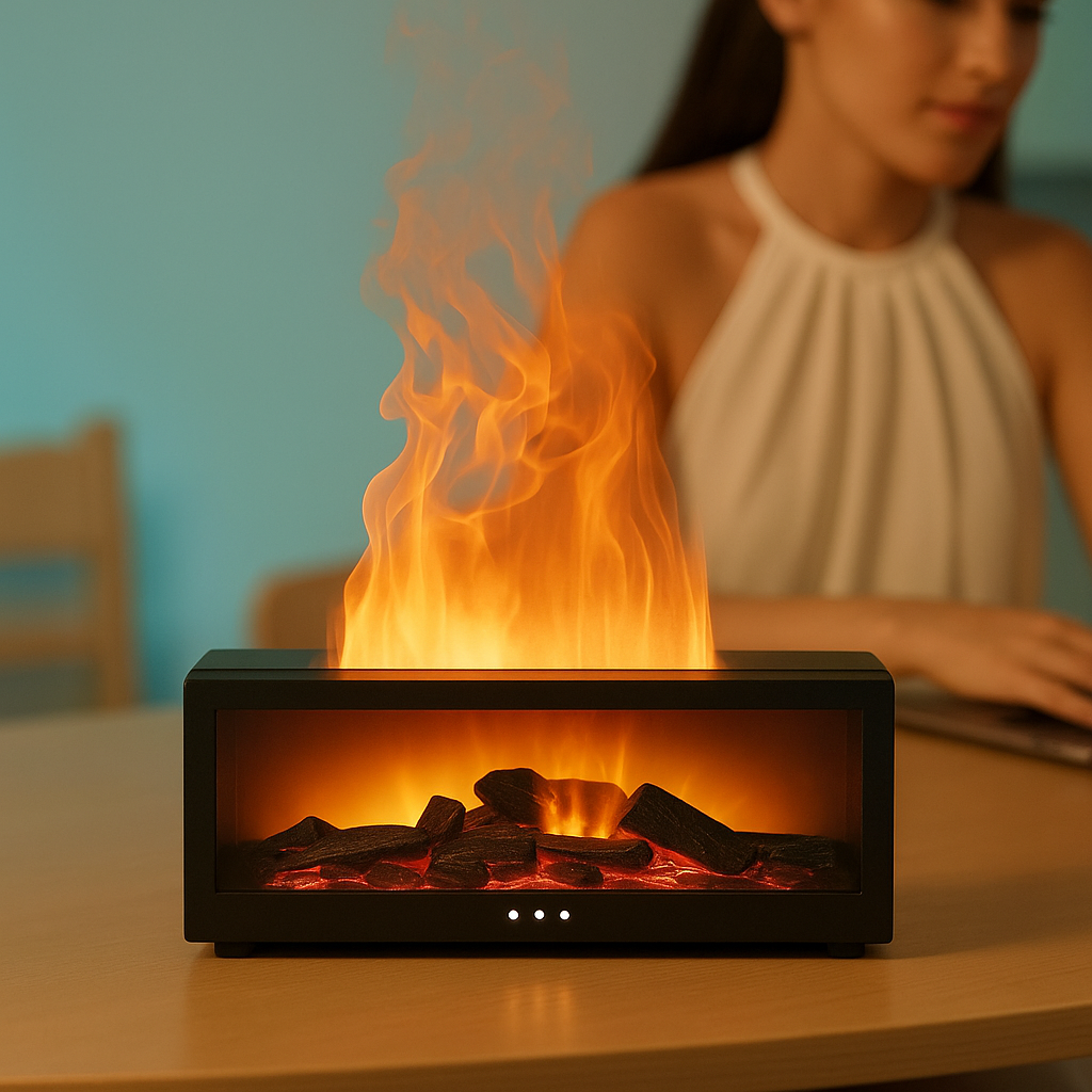 3D Flame Aromatherapy Humidifier