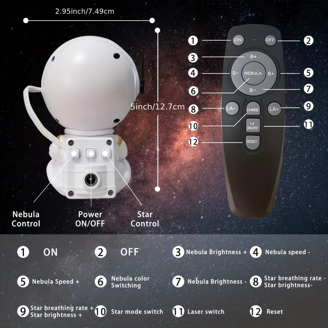 Astronaut Projector Light