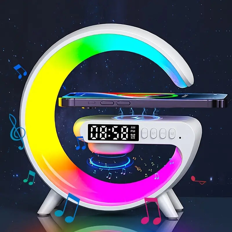 RGB Lamp with Speaker, Charger & Clock