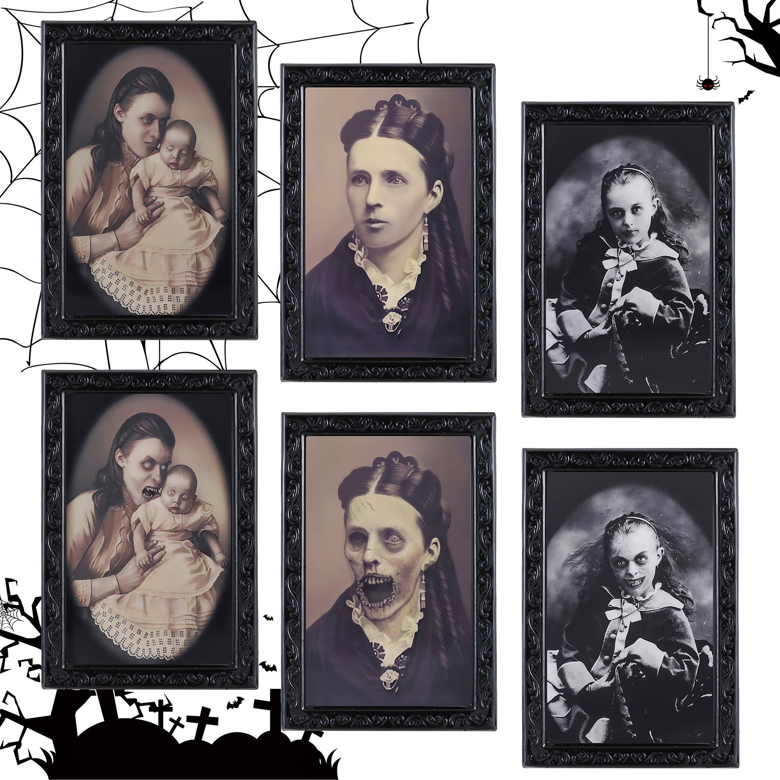 Halloween 3D Scary Face Frame Changing Portrait