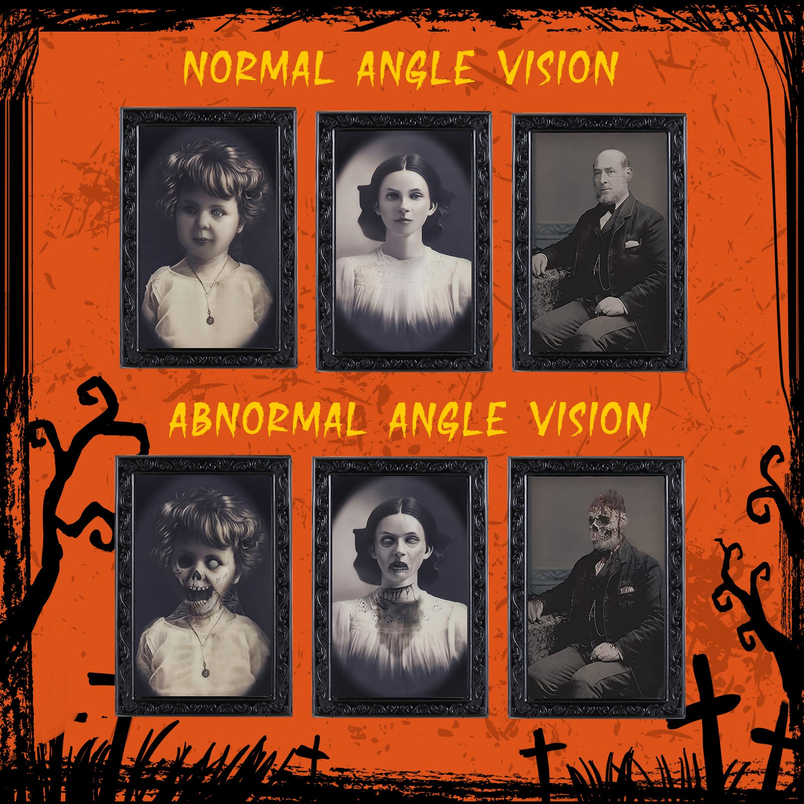 Halloween 3D Scary Face Frame Changing Portrait
