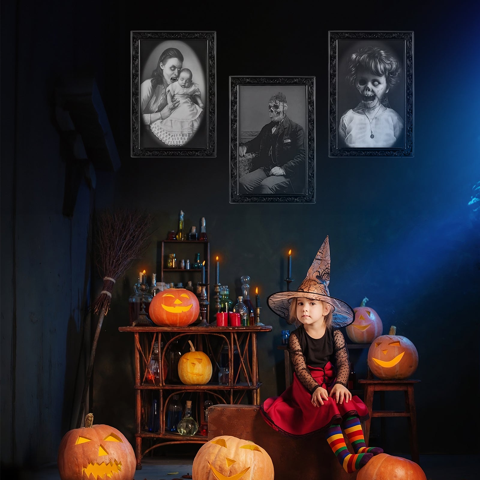 Halloween 3D Scary Face Frame Changing Portrait