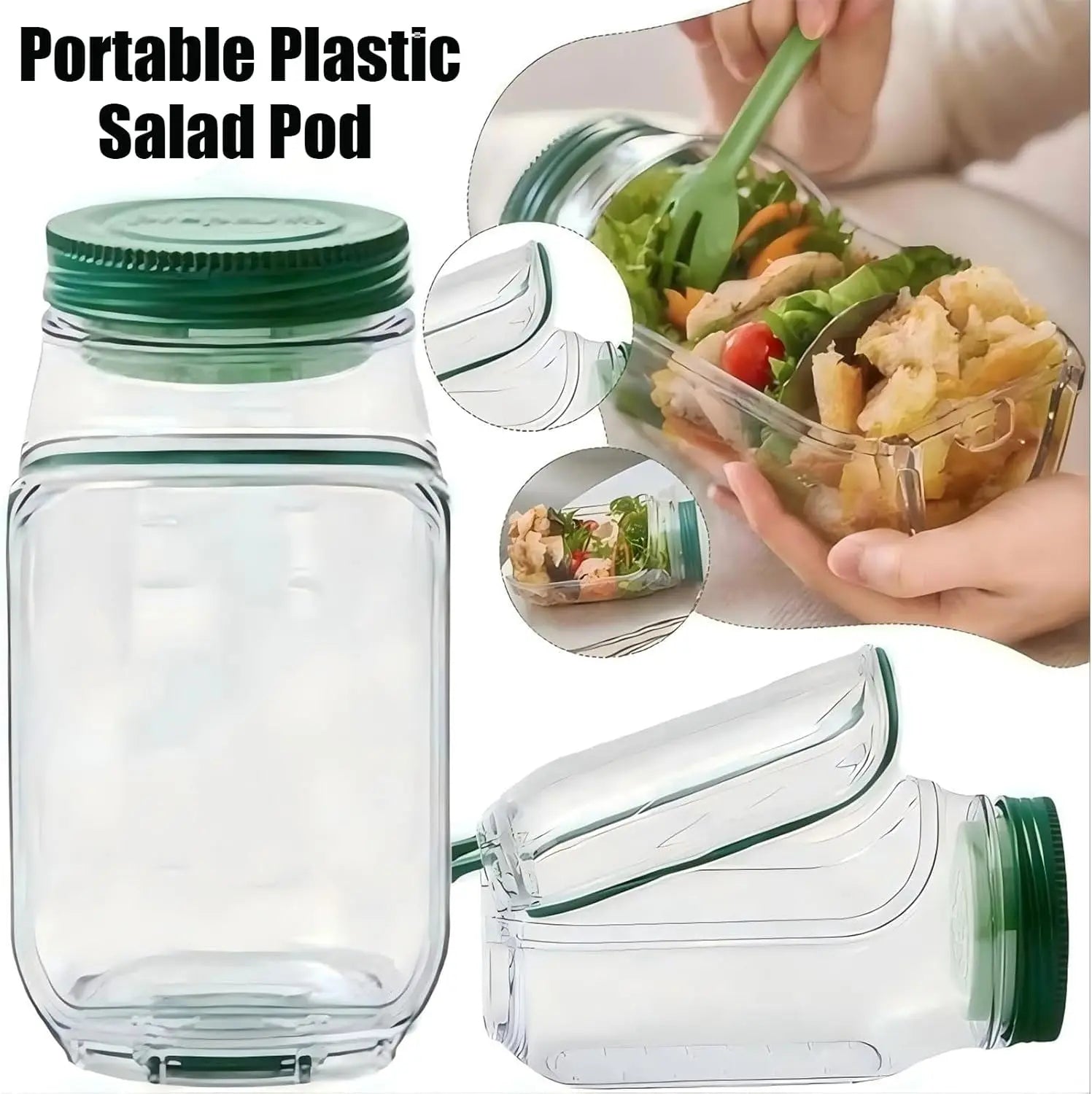 Portable Salad & Fruit Container
