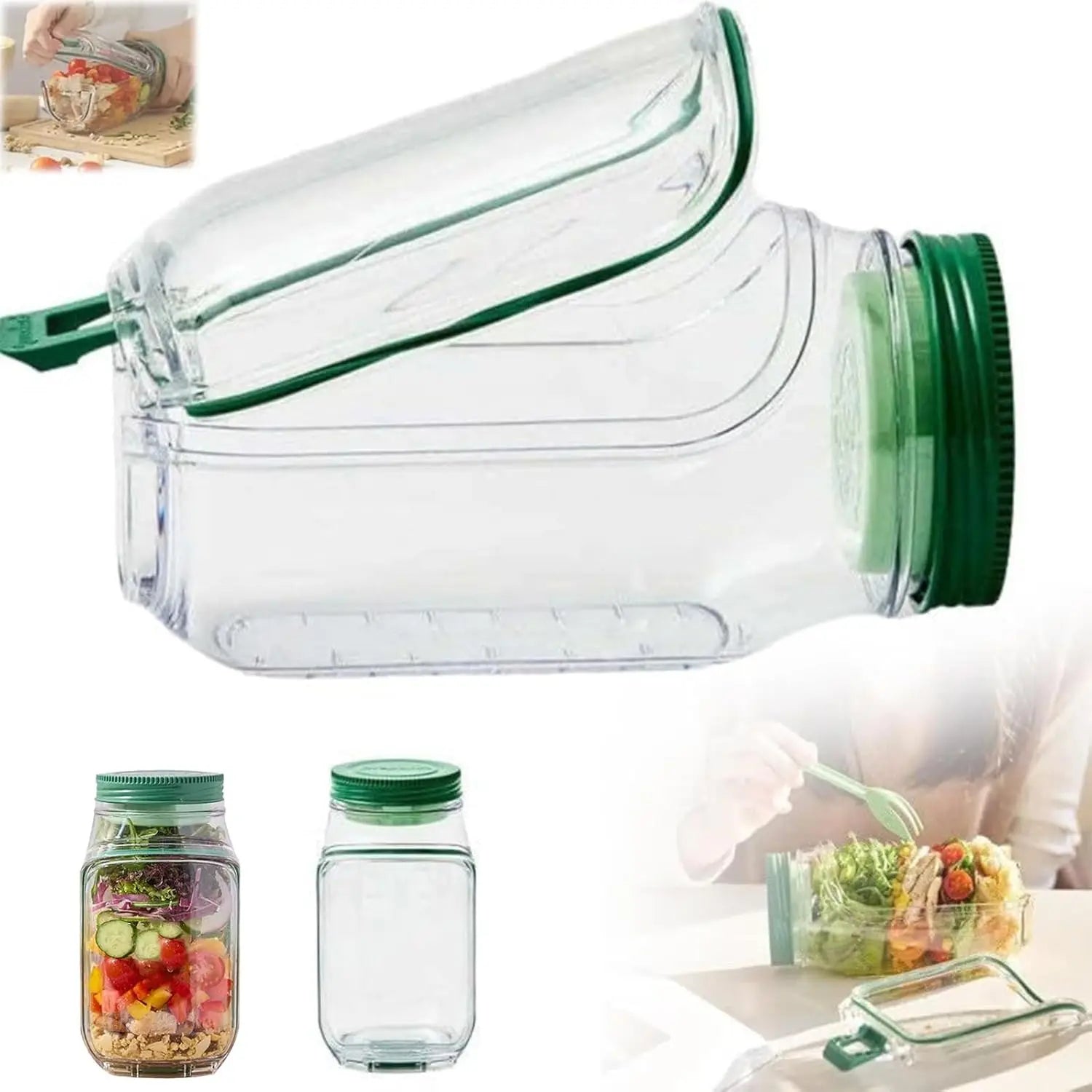 Portable Salad & Fruit Container
