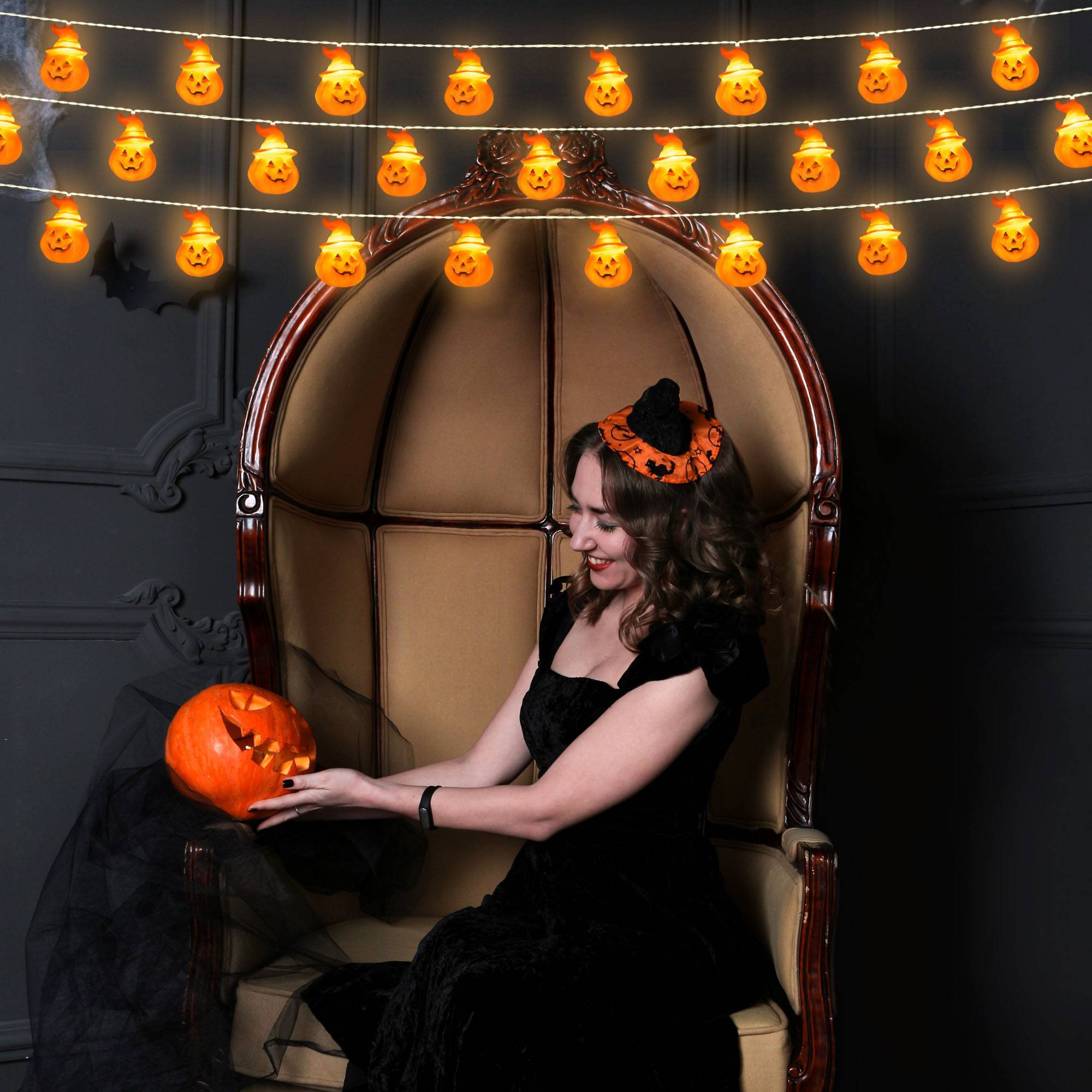 Halloween Pumpkin String Lights