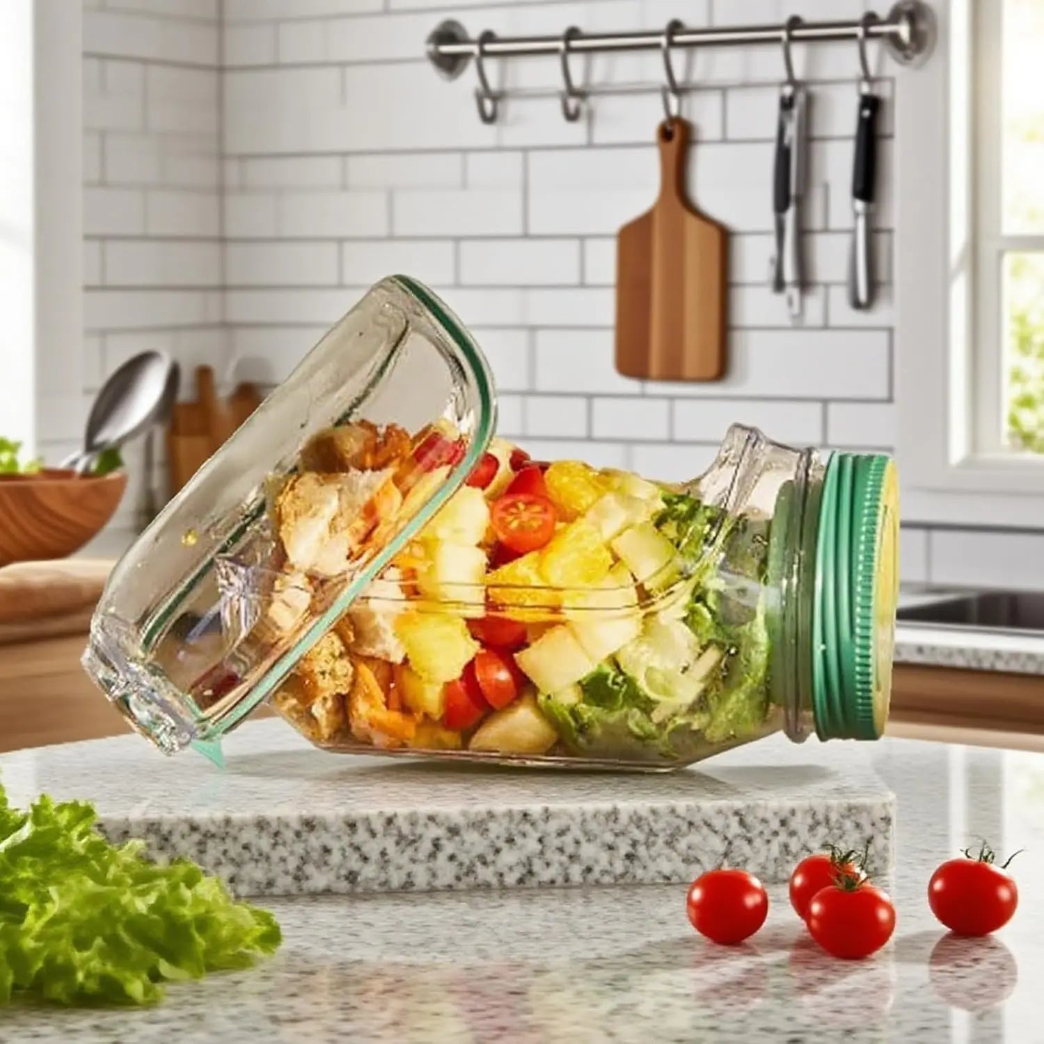 Portable Salad & Fruit Container