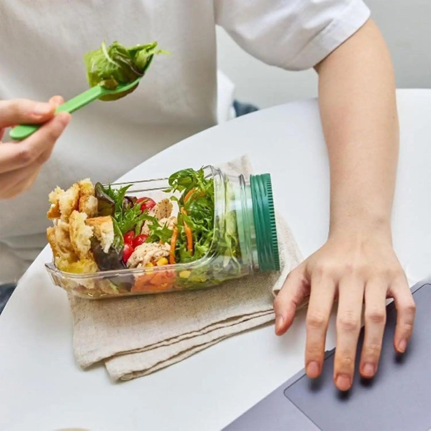 Portable Salad & Fruit Container