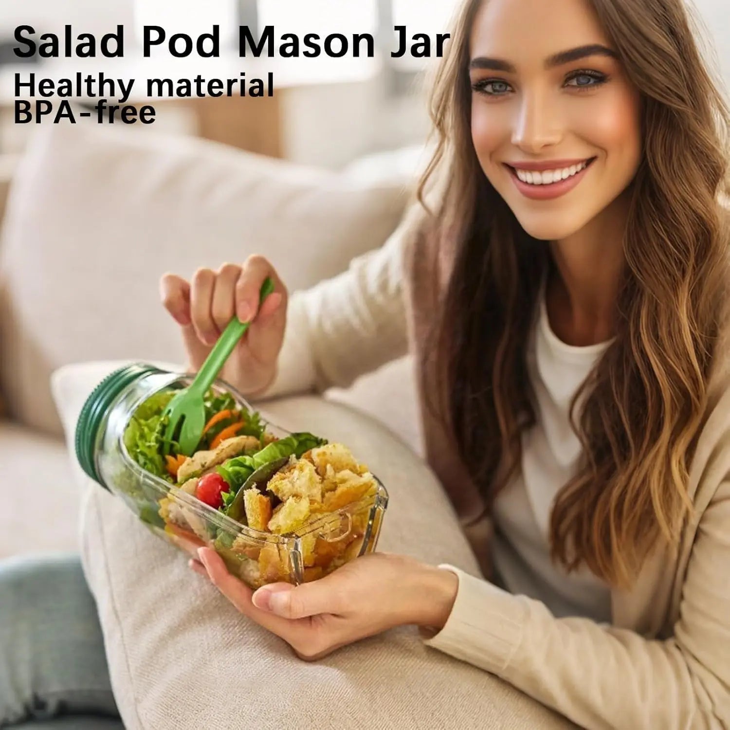 Portable Salad & Fruit Container