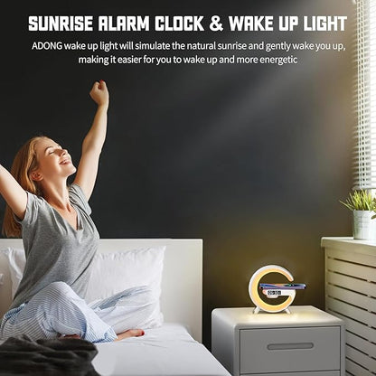 RGB Lamp with Speaker, Charger & Clock