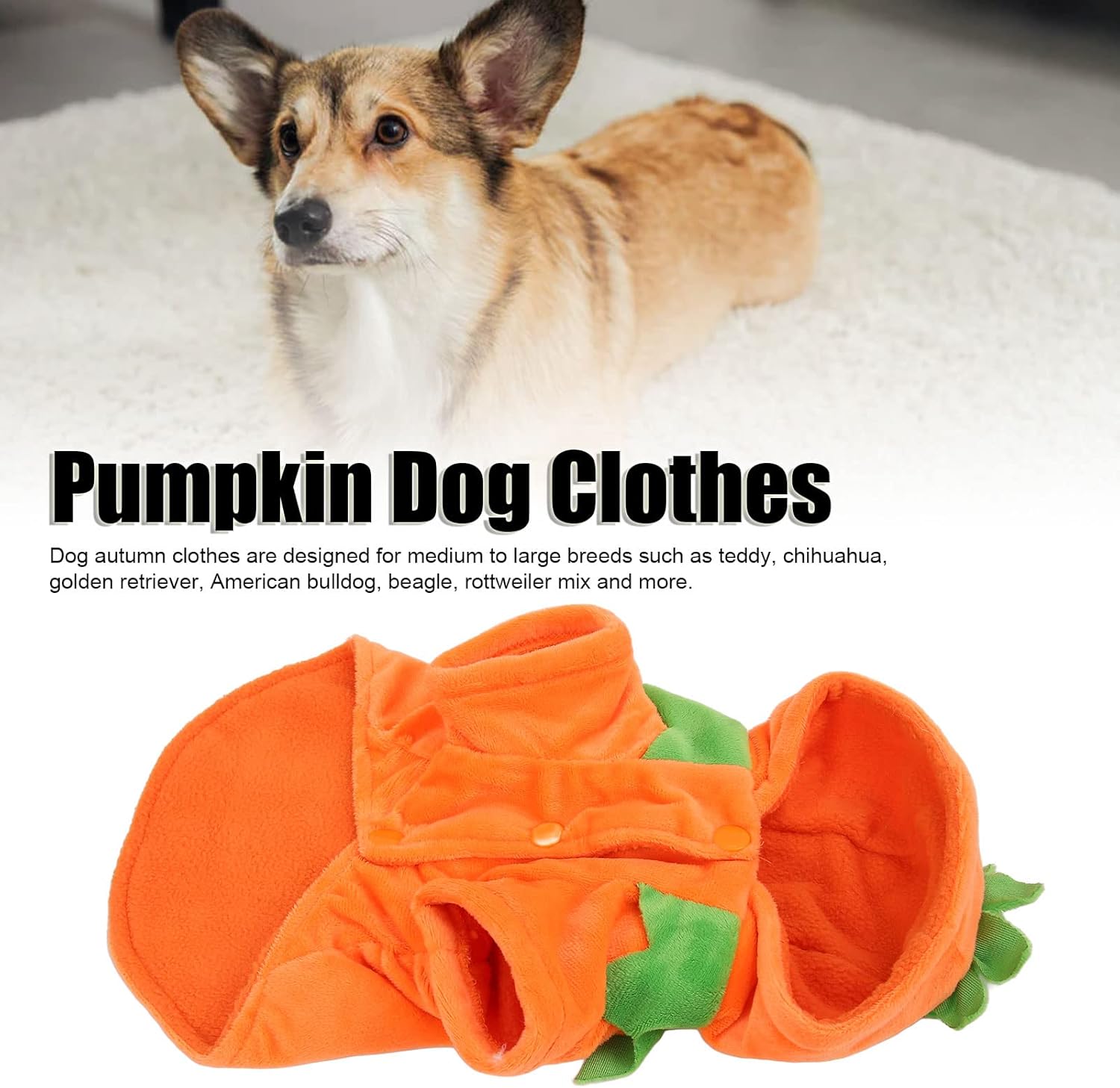 Halloween Pumpkin Dog Costume Hoodie