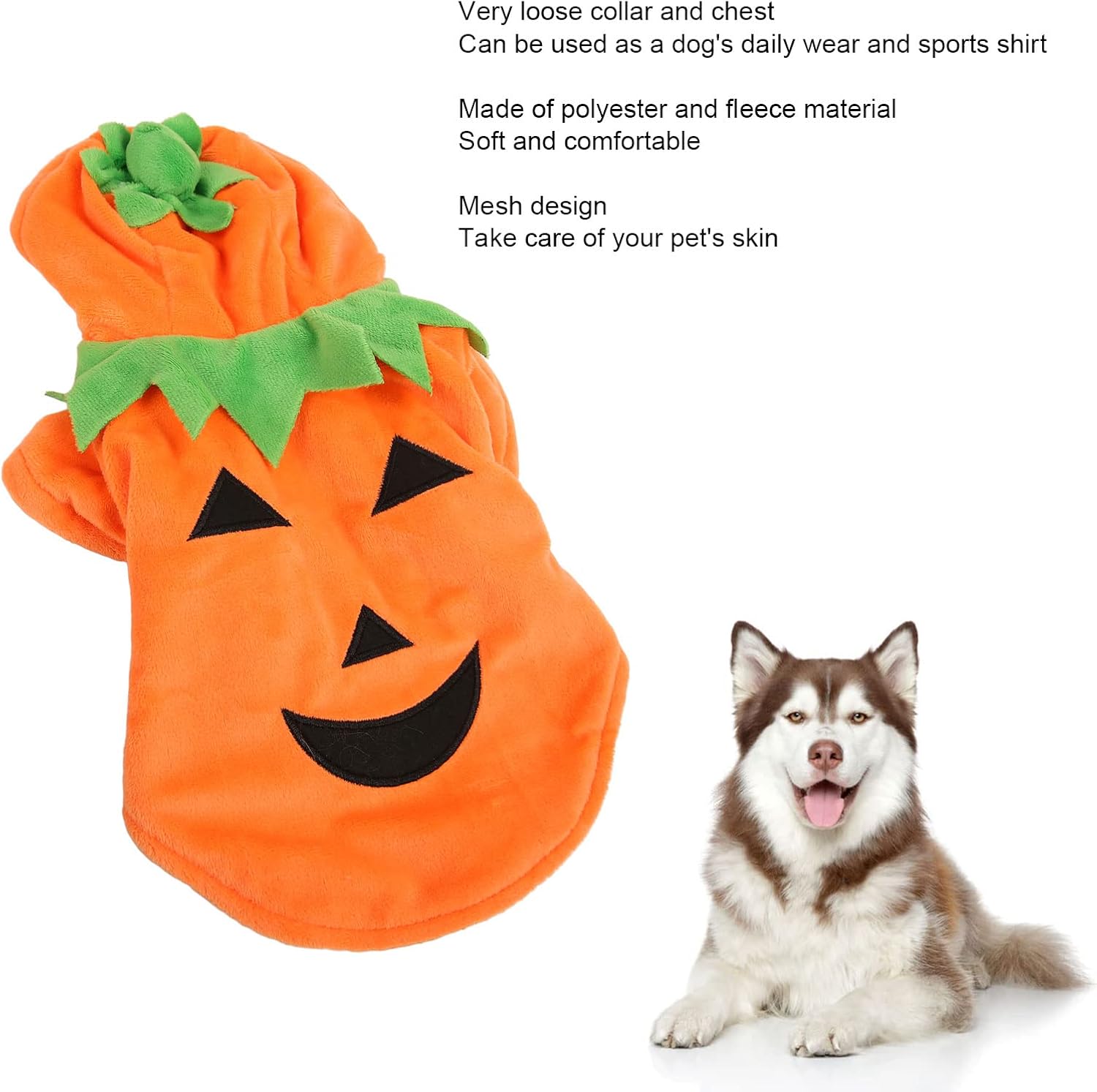 Halloween Pumpkin Dog Costume Hoodie