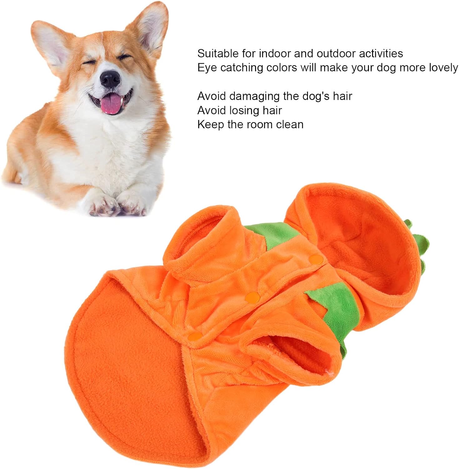 Halloween Pumpkin Dog Costume Hoodie