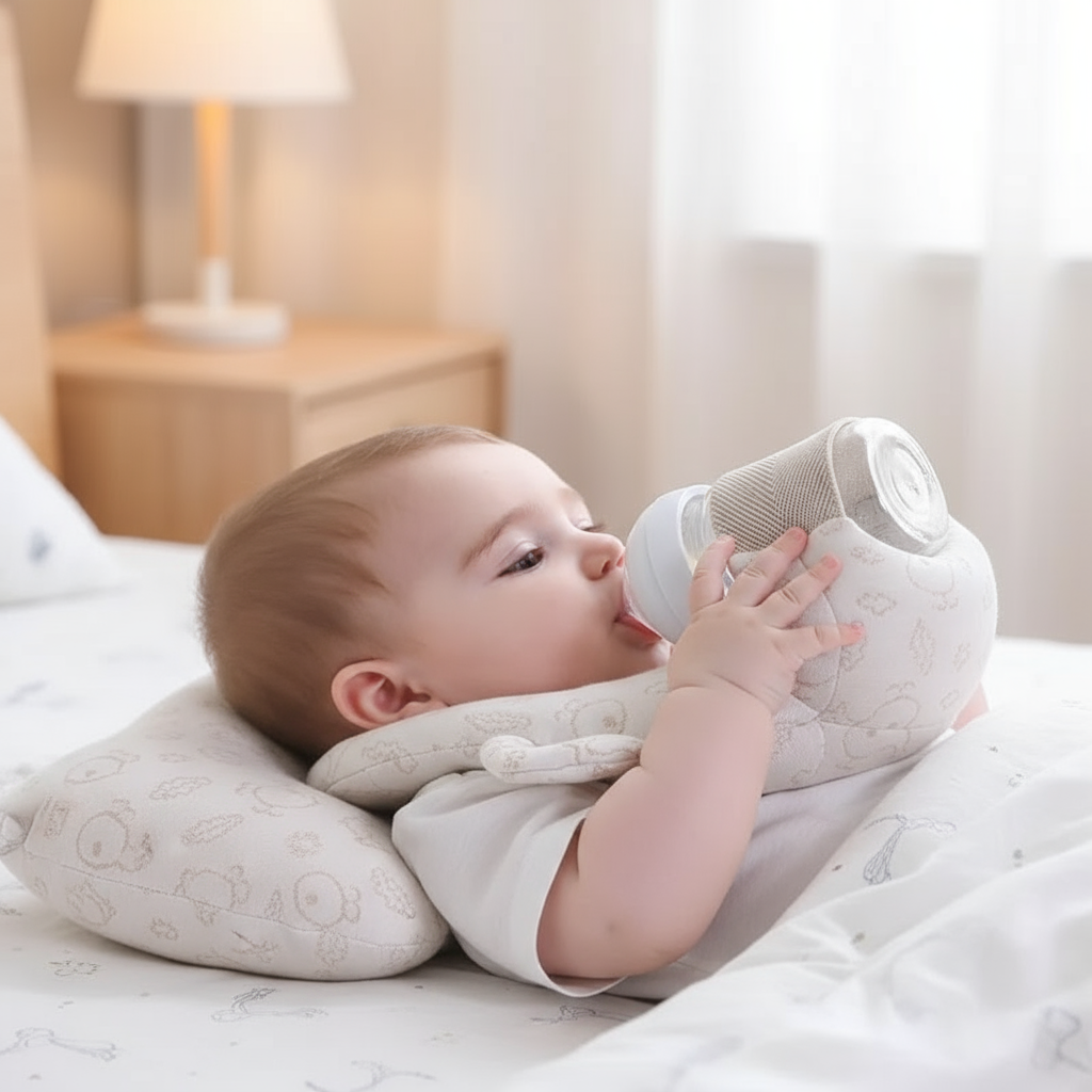 Self-Feeding Baby Pillow _ Bottle Holder