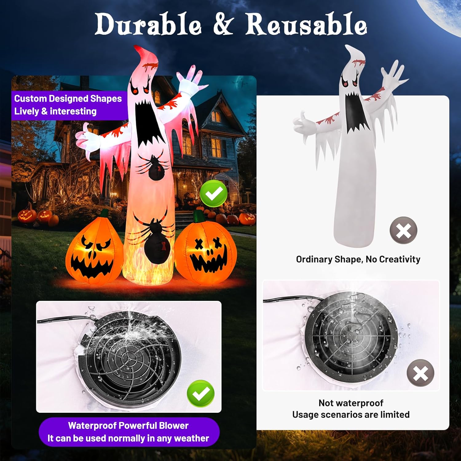 Halloween Inflatables Ghost Spider Pumpkin Outdoor Decorations