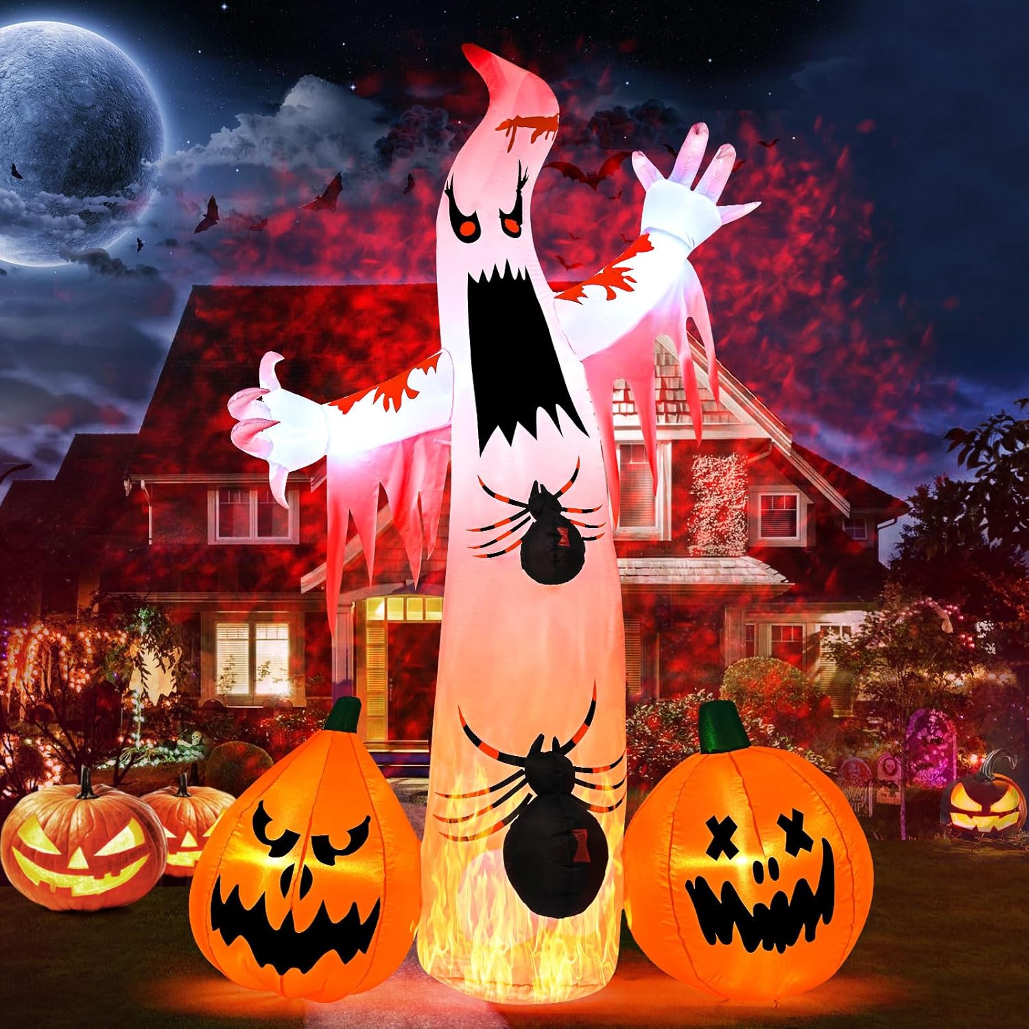 Halloween Inflatables Ghost Spider Pumpkin Outdoor Decorations