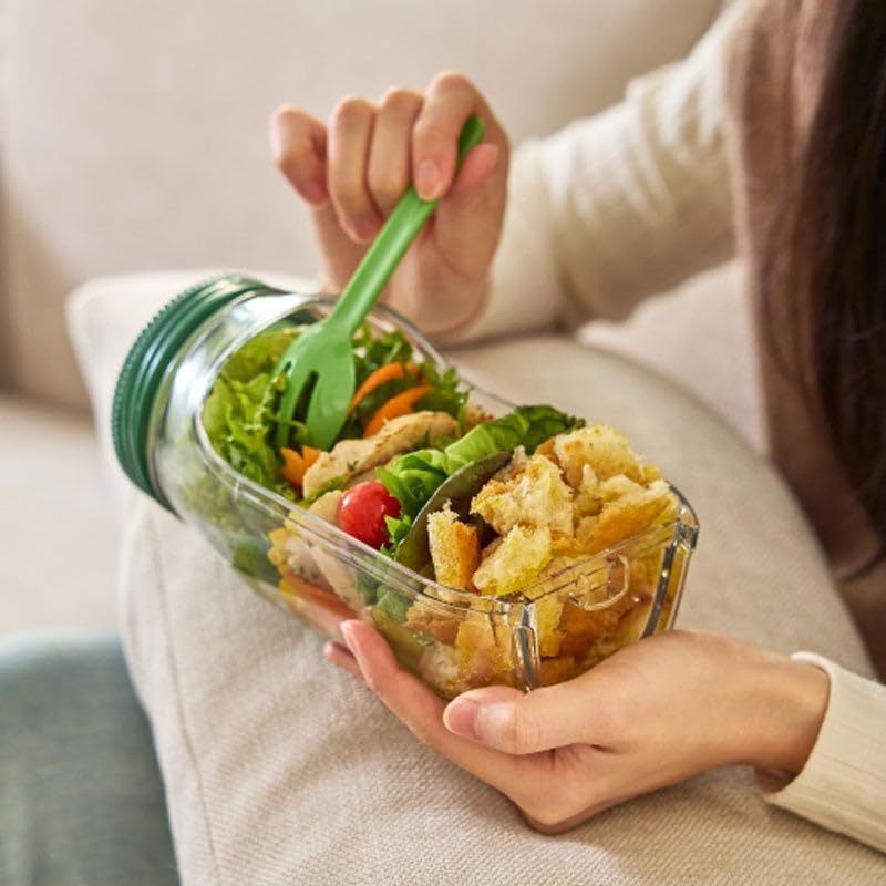 Portable Salad & Fruit Container