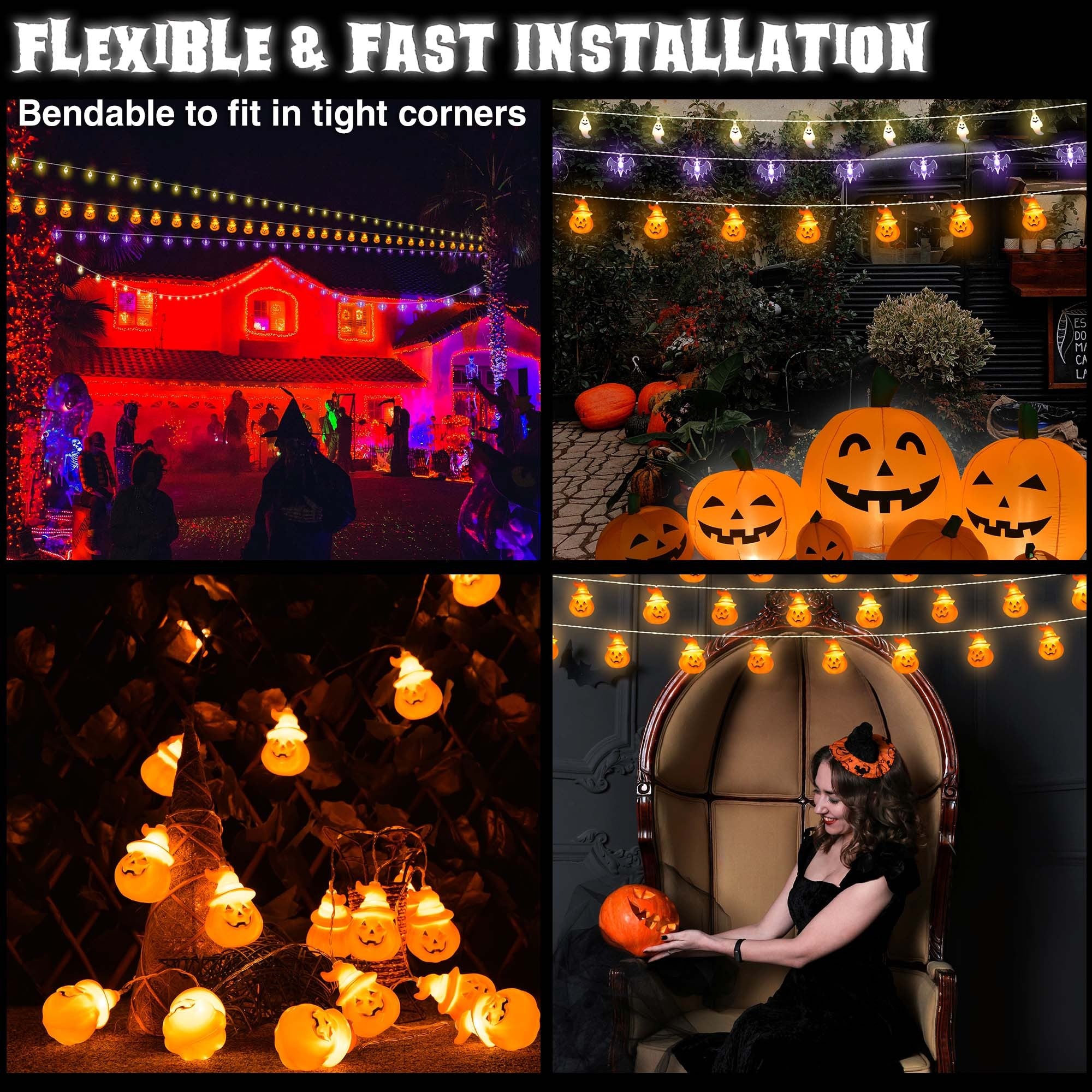 Halloween Pumpkin String Lights
